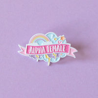 Alpha Female Enamel Pin - Bettie Confetti
