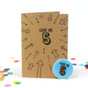 5th Birthday Sticker Card | Give Me Five - Bettie Confetti
