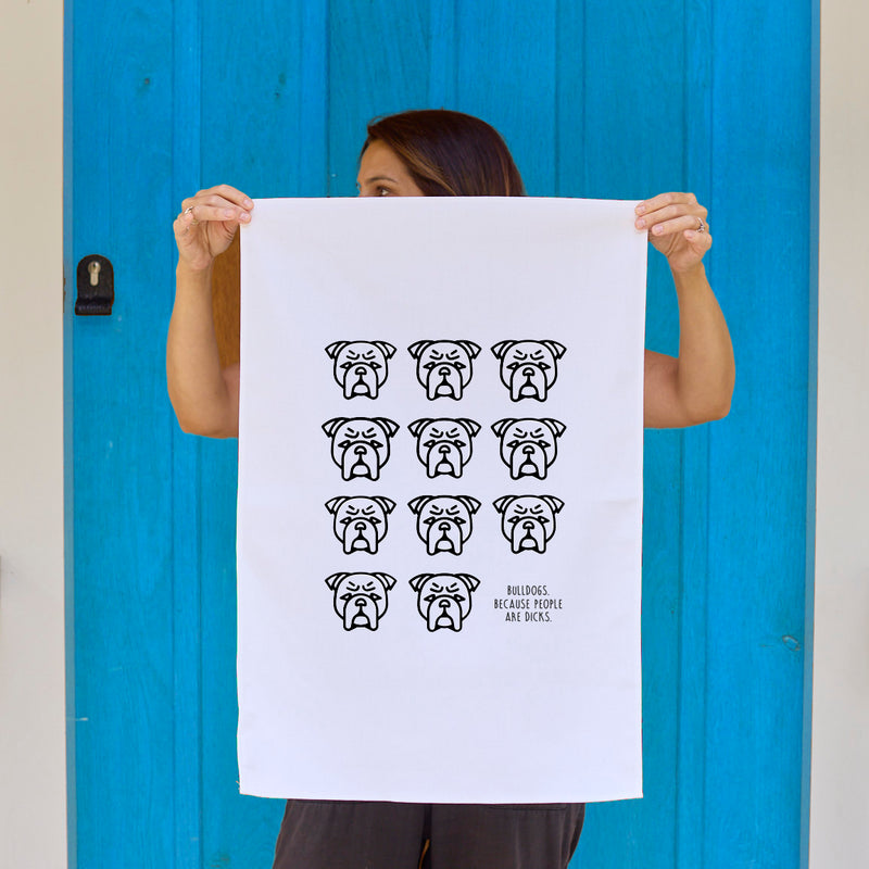 Bulldog Tea Towel