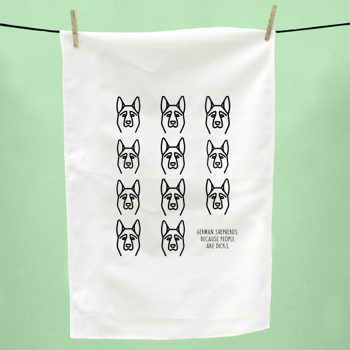 German Shepherd Tea Towel