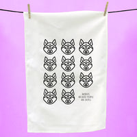 Huskies Tea Towel