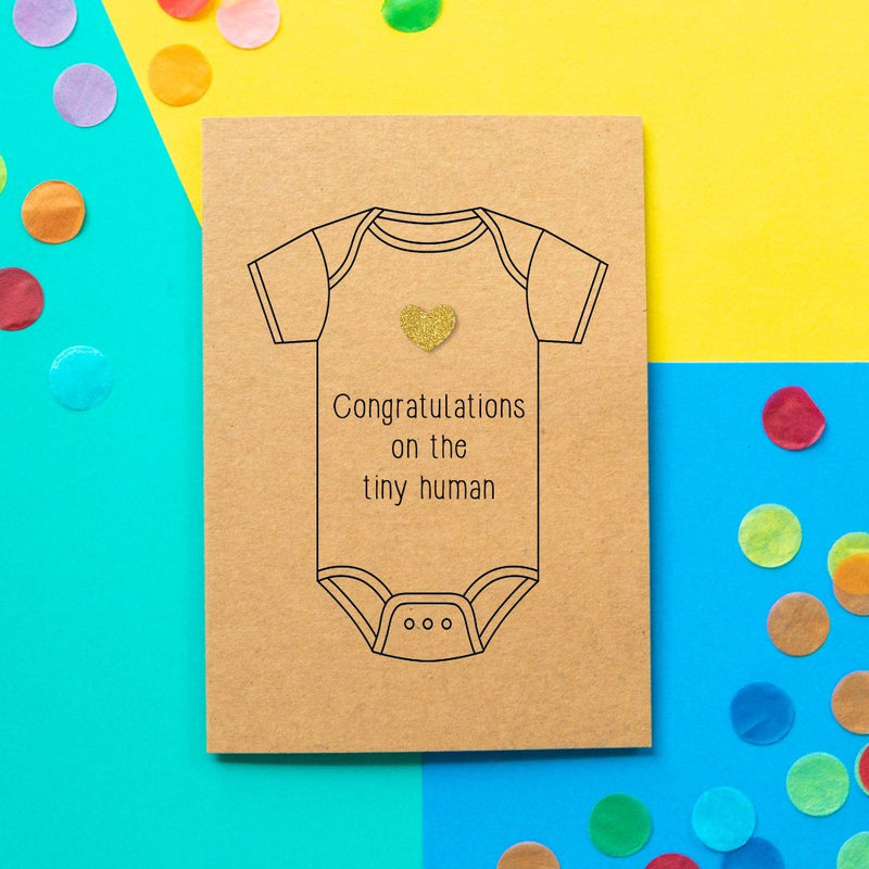 Funny New Baby Card | Congratulations On The Tiny Human - Bettie Confetti