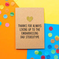 Funny Father's Day Card | Embarrassing Dad Stereotype - Bettie Confetti