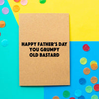 Funny Father's Day Card | Grumpy Bastard - Bettie Confetti