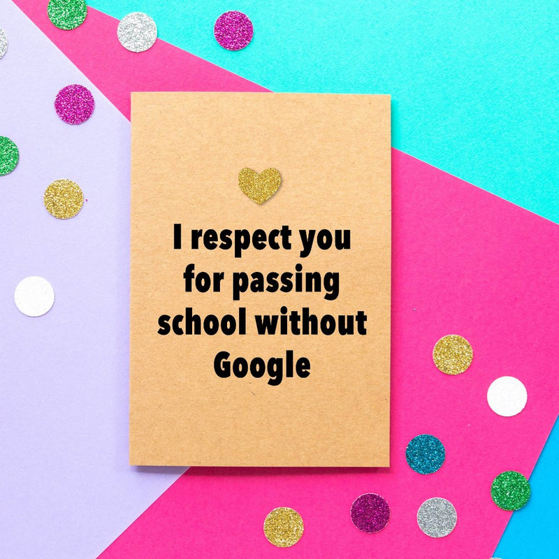 Funny Father's Day Card | School Without Google - Bettie Confetti