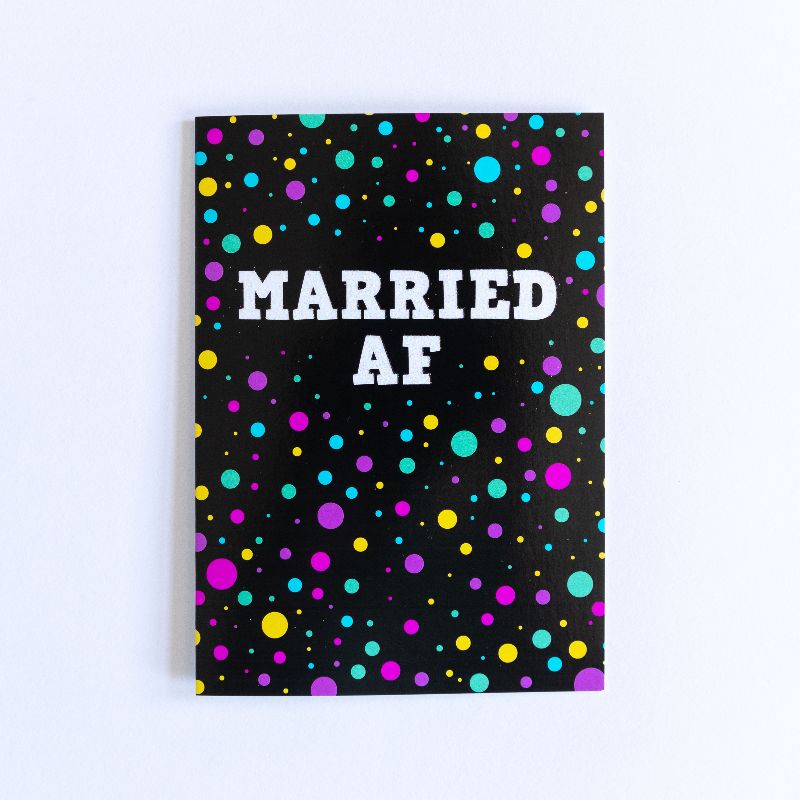Funny Wedding Card | Married AF - Bettie Confetti