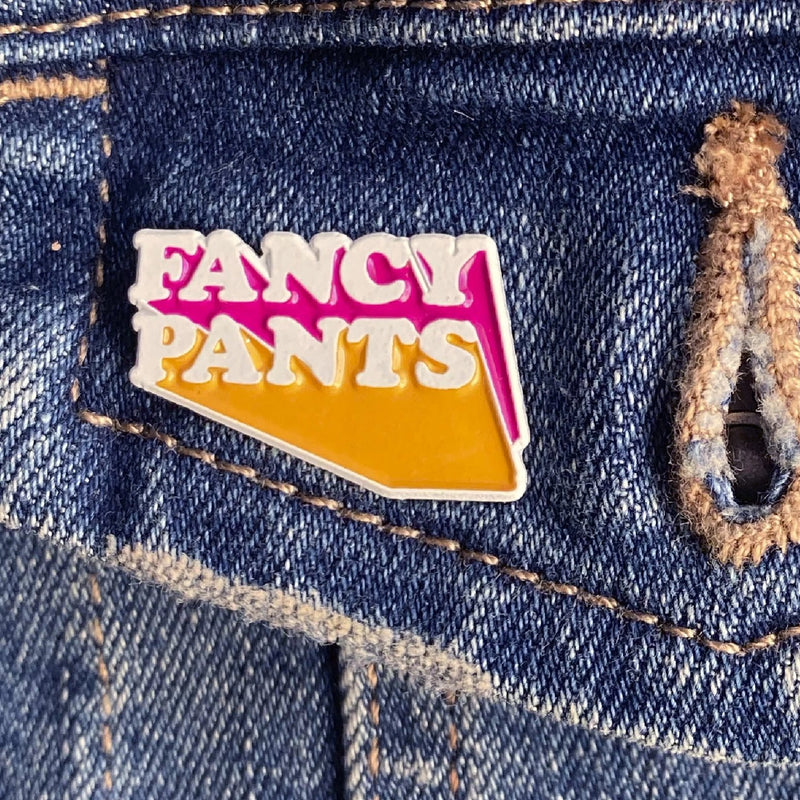 Fancy Pants Enamel Pin - Bettie Confetti