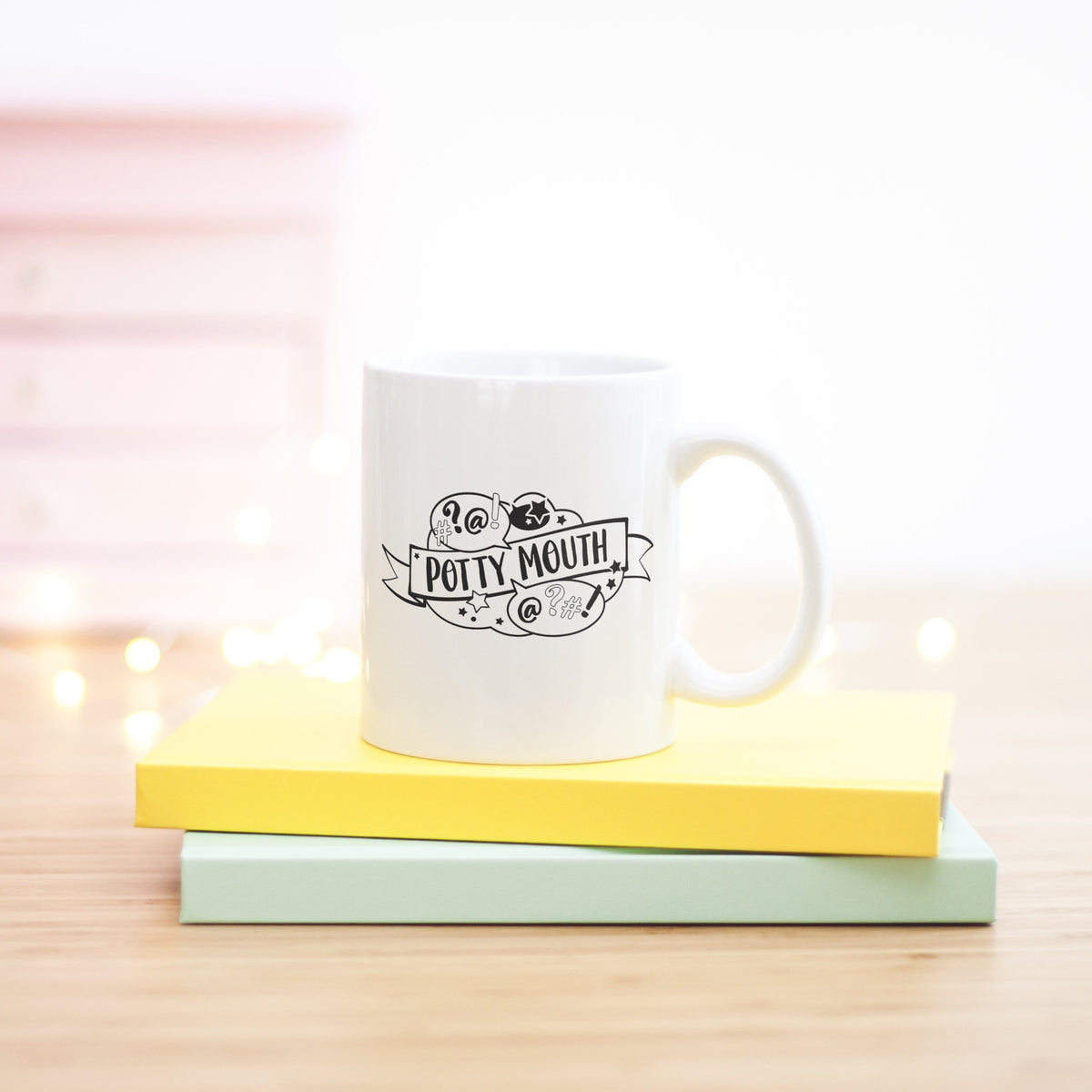 Monochrome Funny Mug | Potty Mouth