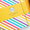 Rainbow notebook | Striped Notebook | Gold Foil | Elastic enclosure