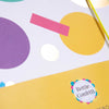 Rainbow notebook | Striped Notebook | Gold Foil | Elastic enclosure | Confetti Pattern