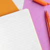 Rainbow notebook | Striped Notebook | Gold Foil | Elastic enclosure | Raindrops Pattern
