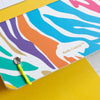 Rainbow notebook | Striped Notebook | Gold Foil | Elastic enclosure | Animal Print