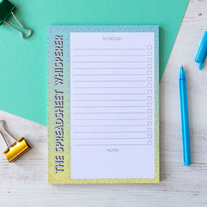 Spreadsheet Whisperer Accountant Notepad | A5 Notepad to do list