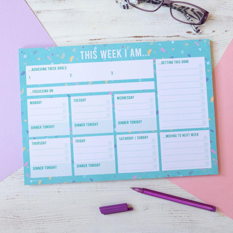 Weekly Planner | A4 Desk Planner Pad, Funny Notepad, Desk Planner, Productivity planner