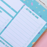 Weekly Planner | A4 Desk Planner Pad, Funny Notepad, Desk Planner, Productivity planner