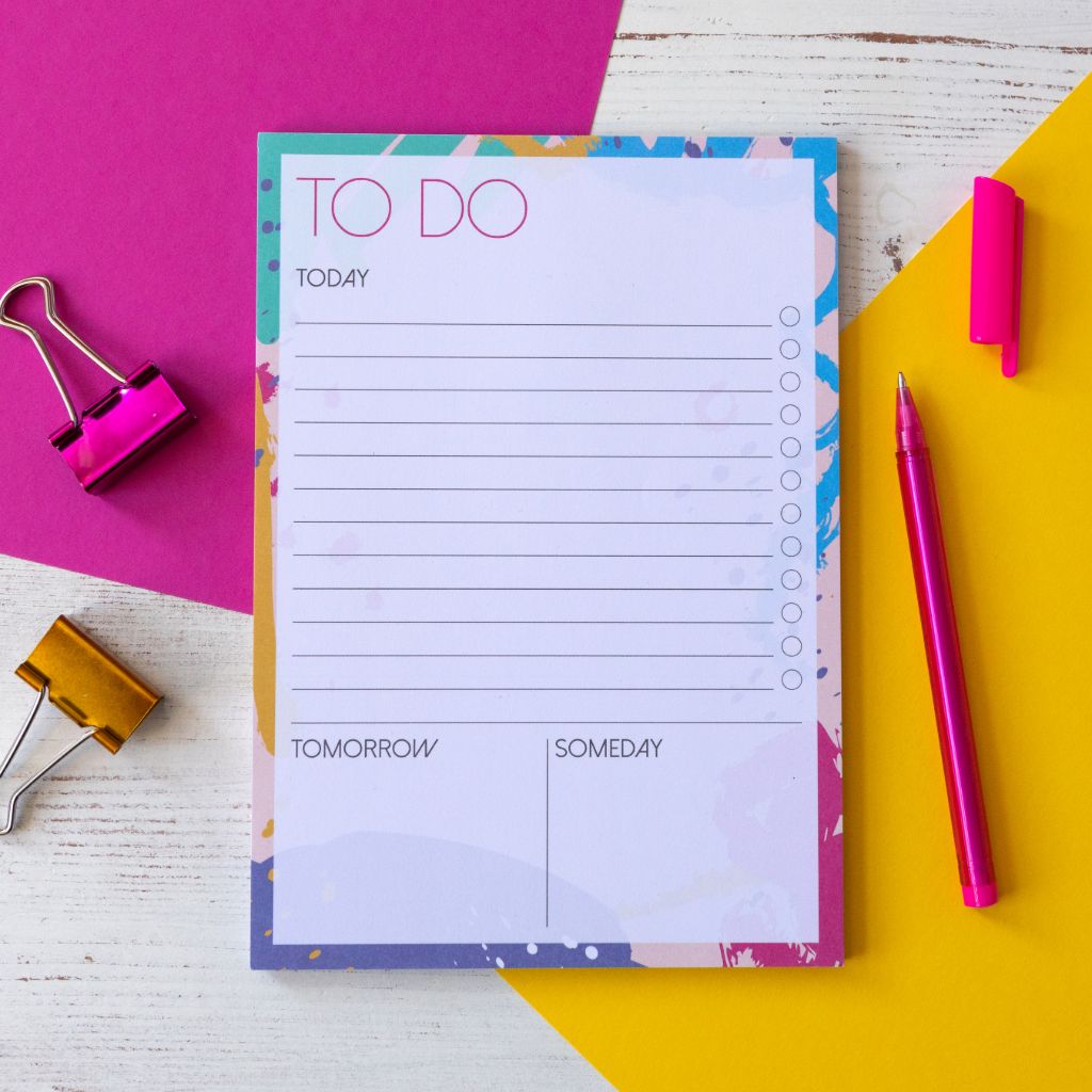 Today Tomorrow Someday Bright | A5 Notepad to do list