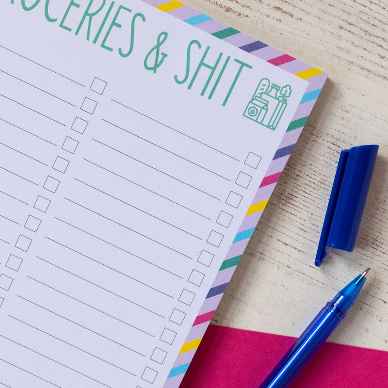 Groceries & Shit Notepad | A5 Notepad to do list