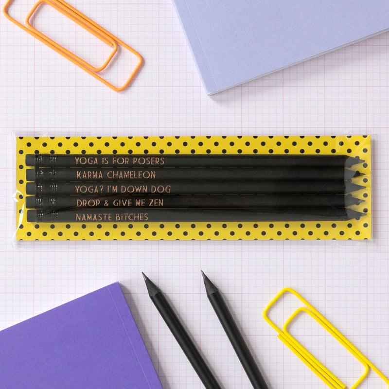 Yoga Gift | Yoga printed pencils | Yoga Teacher Gift - Bettie Confetti