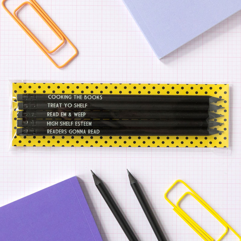 Booklover Pencil Set | Treat Yo Shelf - Bettie Confetti