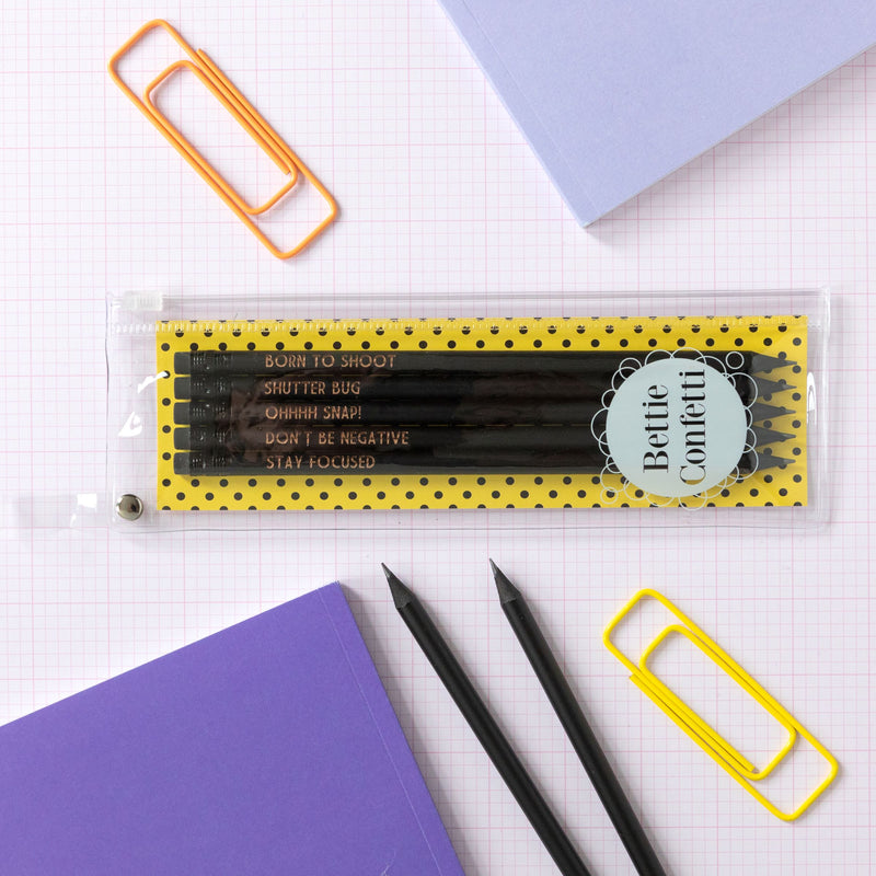 Photography Pencils: Born To Shoot - Bettie Confetti