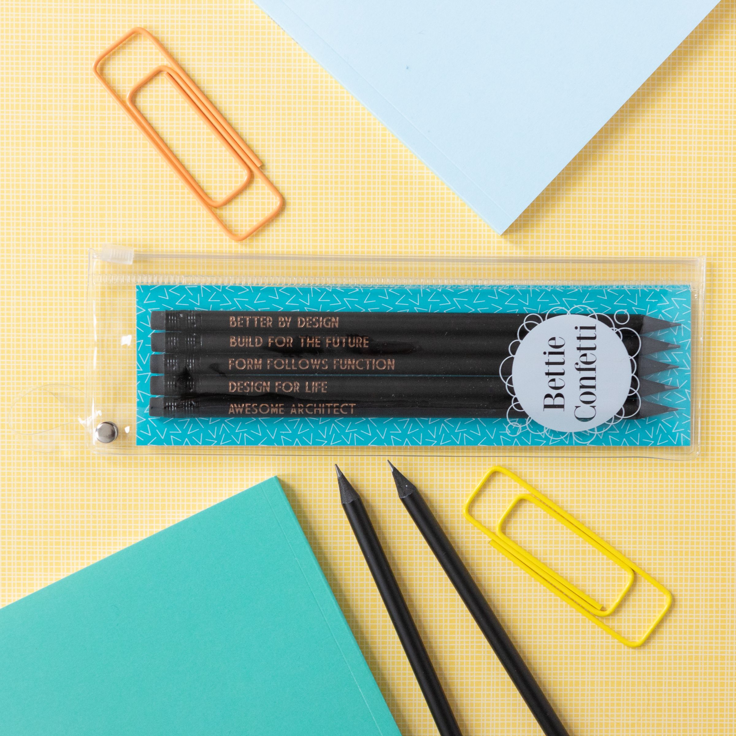 Architect Pencils | Form Follows Function - Bettie Confetti