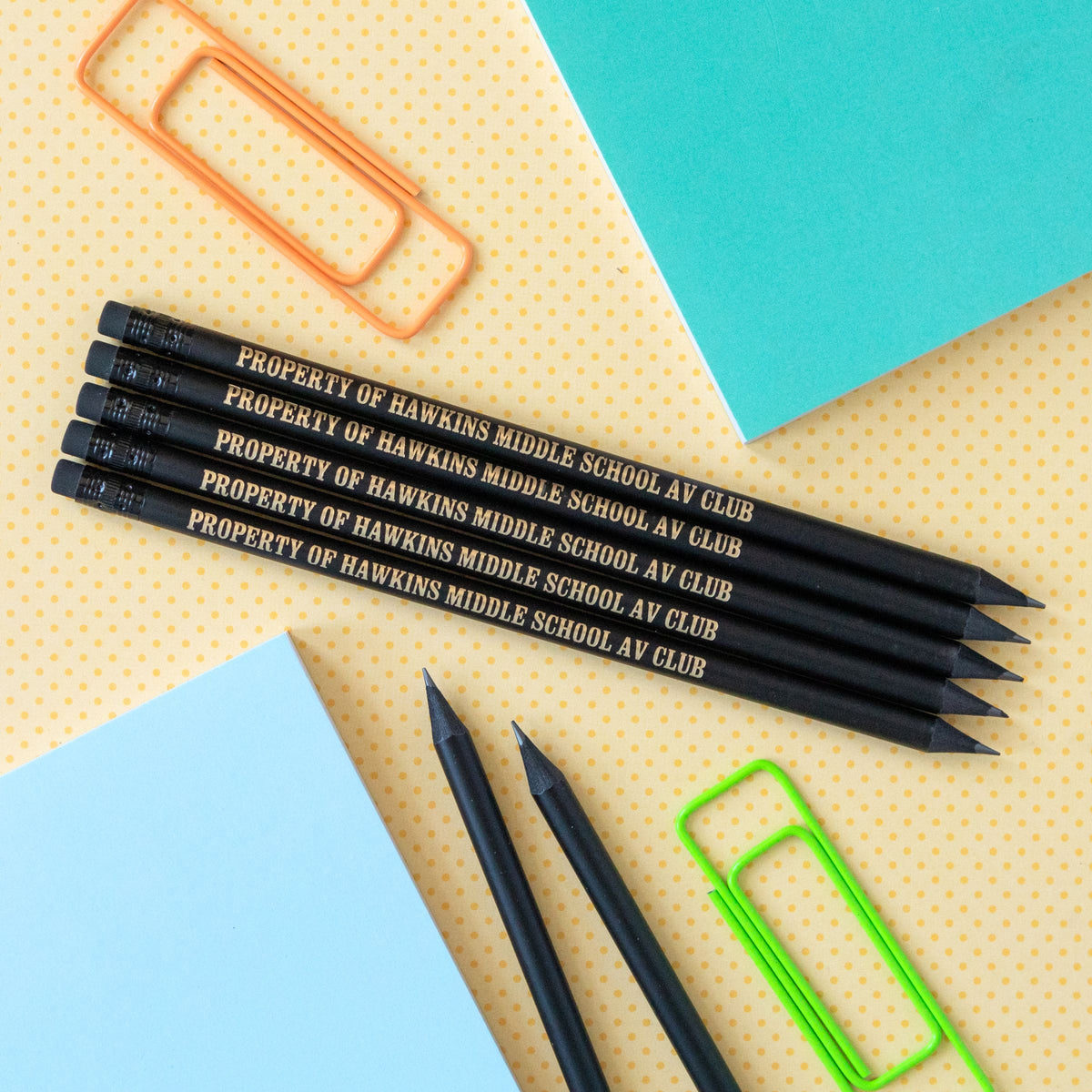 Stranger Things Pencil Set | Hawkins Middle School AV Club - Bettie Confetti