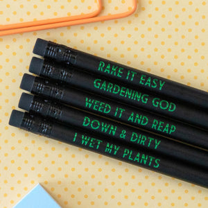 Gardening Pencil Set | I Wet My Plants - Bettie Confetti