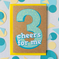 3rd Birthday Card | Three Cheers For Me