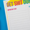 Get Shit Done Rainbow Notepad | A5 Notepad to do list - Bettie Confetti