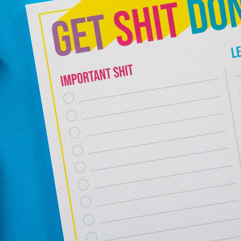 Get Shit Done Rainbow Notepad | A5 Notepad to do list - Bettie Confetti