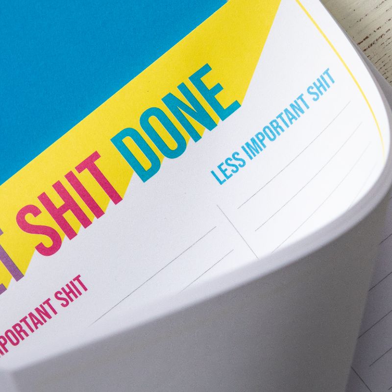 Get Shit Done Rainbow Notepad | A5 Notepad to do list - Bettie Confetti
