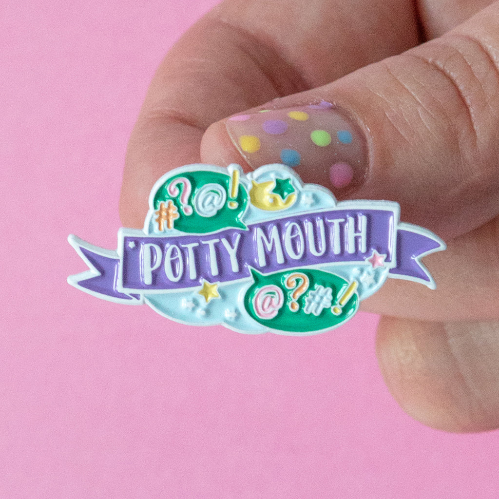 Potty Mouth Enamel Pin - Bettie Confetti