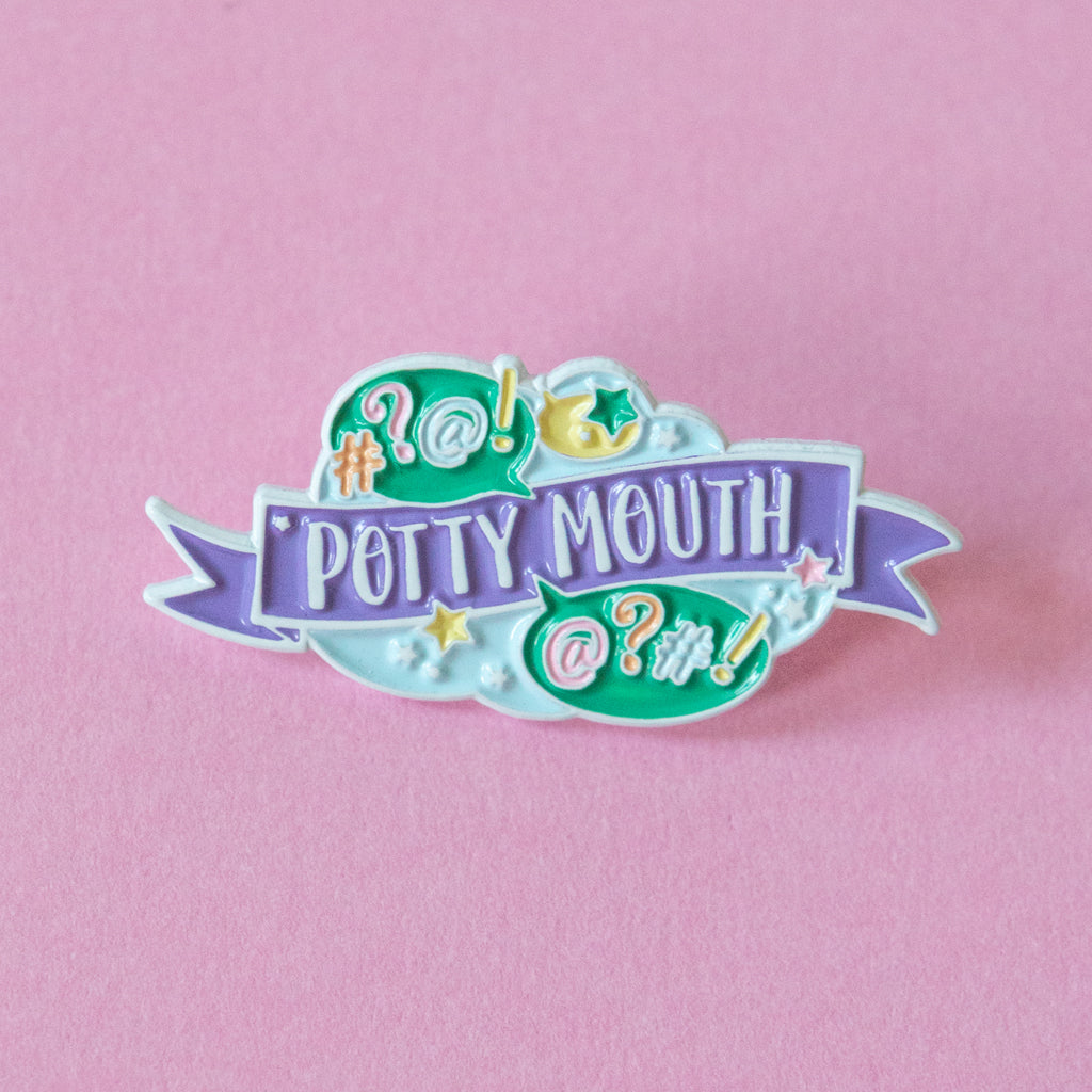 Potty Mouth Enamel Pin - Bettie Confetti