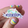 Basic Bitch Enamel Pin - Bettie Confetti