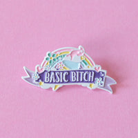 Basic Bitch Enamel Pin - Bettie Confetti