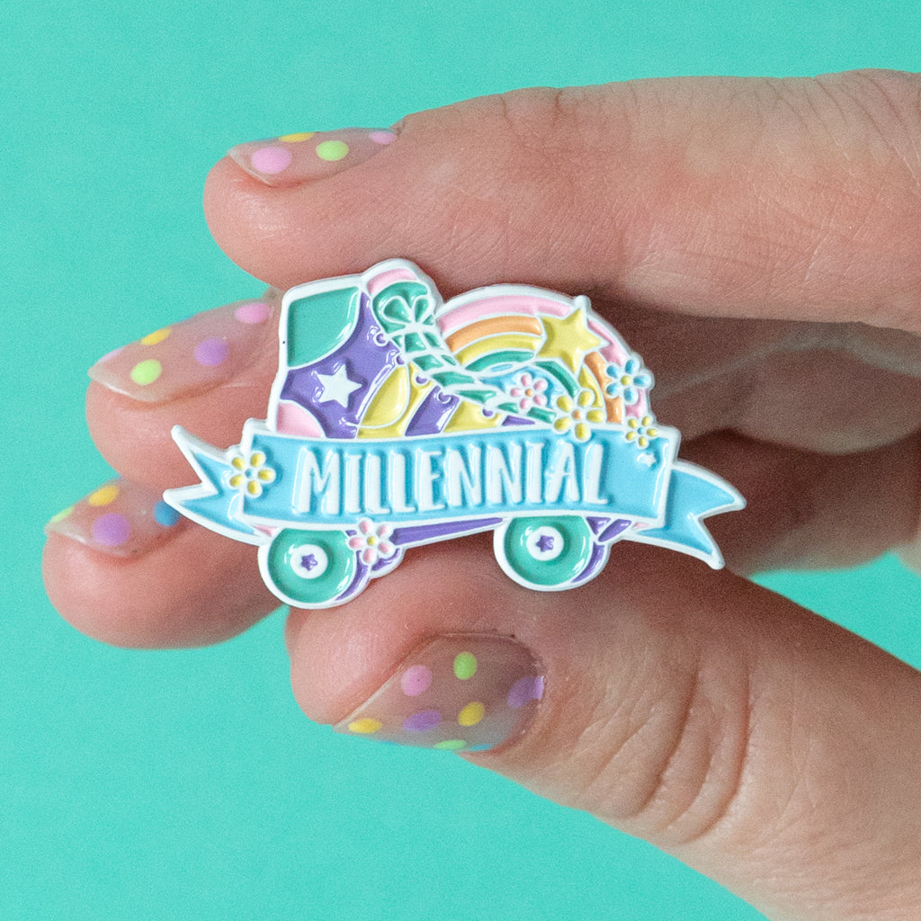 Millennial Enamel Pin - Bettie Confetti