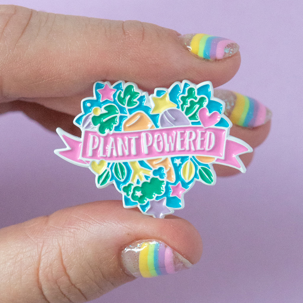 Plant Powered Enamel Pin - Bettie Confetti