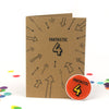 4th Birthday Sticker Card | Fantastic Four - Bettie Confetti