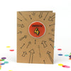 4th Birthday Sticker Card | Fantastic Four - Bettie Confetti
