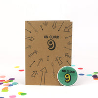 9th Birthday Sticker Card | On Cloud Nine - Bettie Confetti