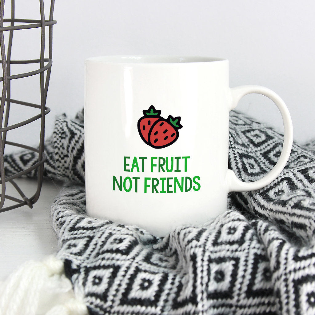 Funny Vegan Mug | Eat Fruit Not Friends - Bettie Confetti