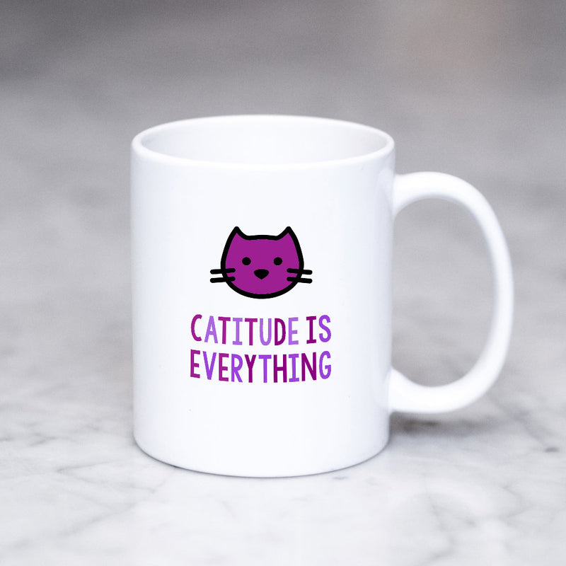Funny Cat Mug | Catitude is Everything - Bettie Confetti