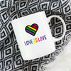 Rainbow mug, Love is love mug, cute rainbow mug, gay lesbian mug, cute rainbow mug - Bettie Confetti