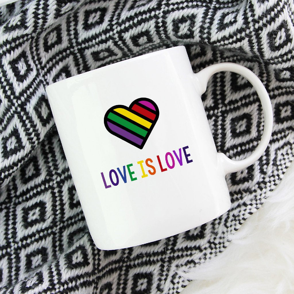 Rainbow mug, Love is love mug, cute rainbow mug, gay lesbian mug, cute rainbow mug - Bettie Confetti