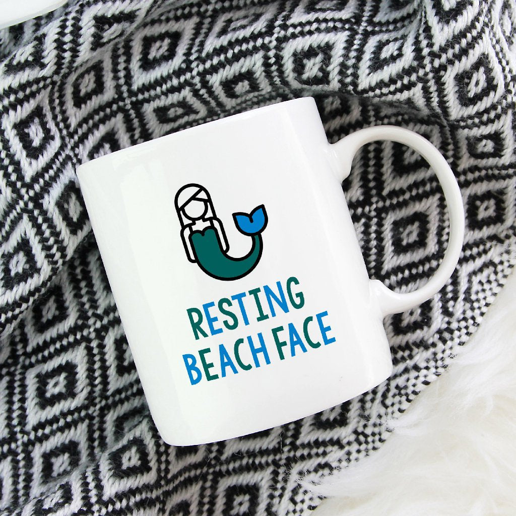 Mermaid Mug | Resting Beach Face - Bettie Confetti