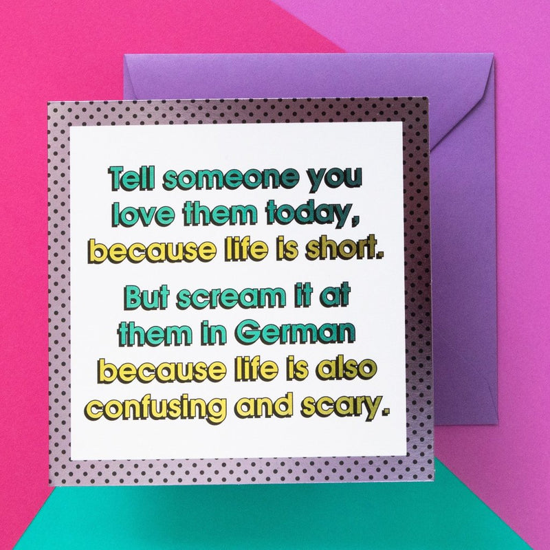 Funny Card | Life Is Short - Bettie Confetti