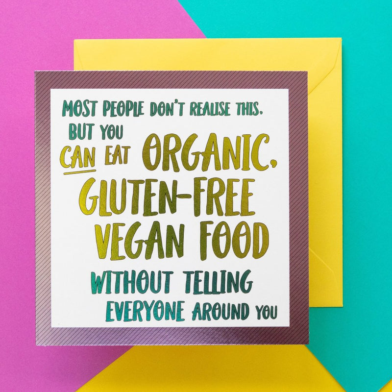 Funny Vegan Card | Organic Gluten Free - Bettie Confetti