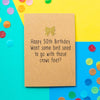 Funny 50th Birthday Card | Crow's Feet and Birdseed - Bettie Confetti