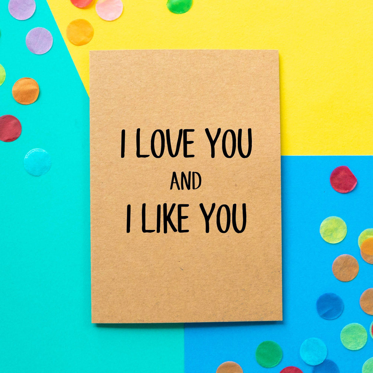 Funny Valentine's Day Card: Parks and Recreation I love you and I like you - Bettie Confetti