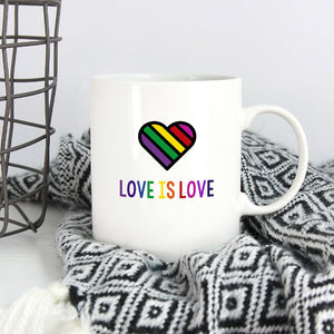 Rainbow mug, Love is love mug, cute rainbow mug, gay lesbian mug, cute rainbow mug - Bettie Confetti